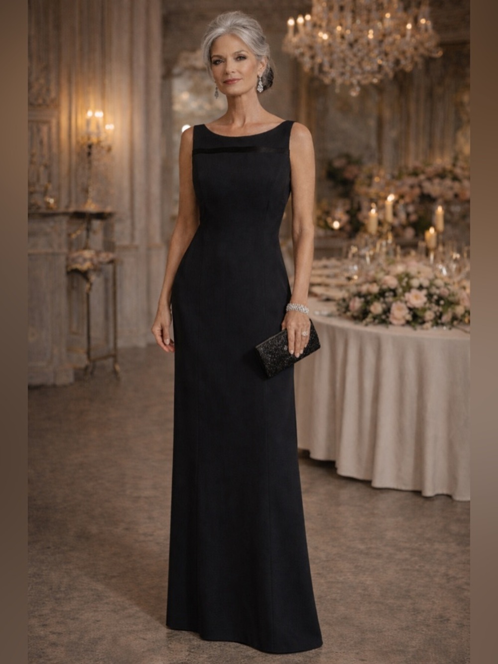 Andrea Polizzi‎ for Rex Lester Black A-Line Gown | Formal Elegant Evening Dress